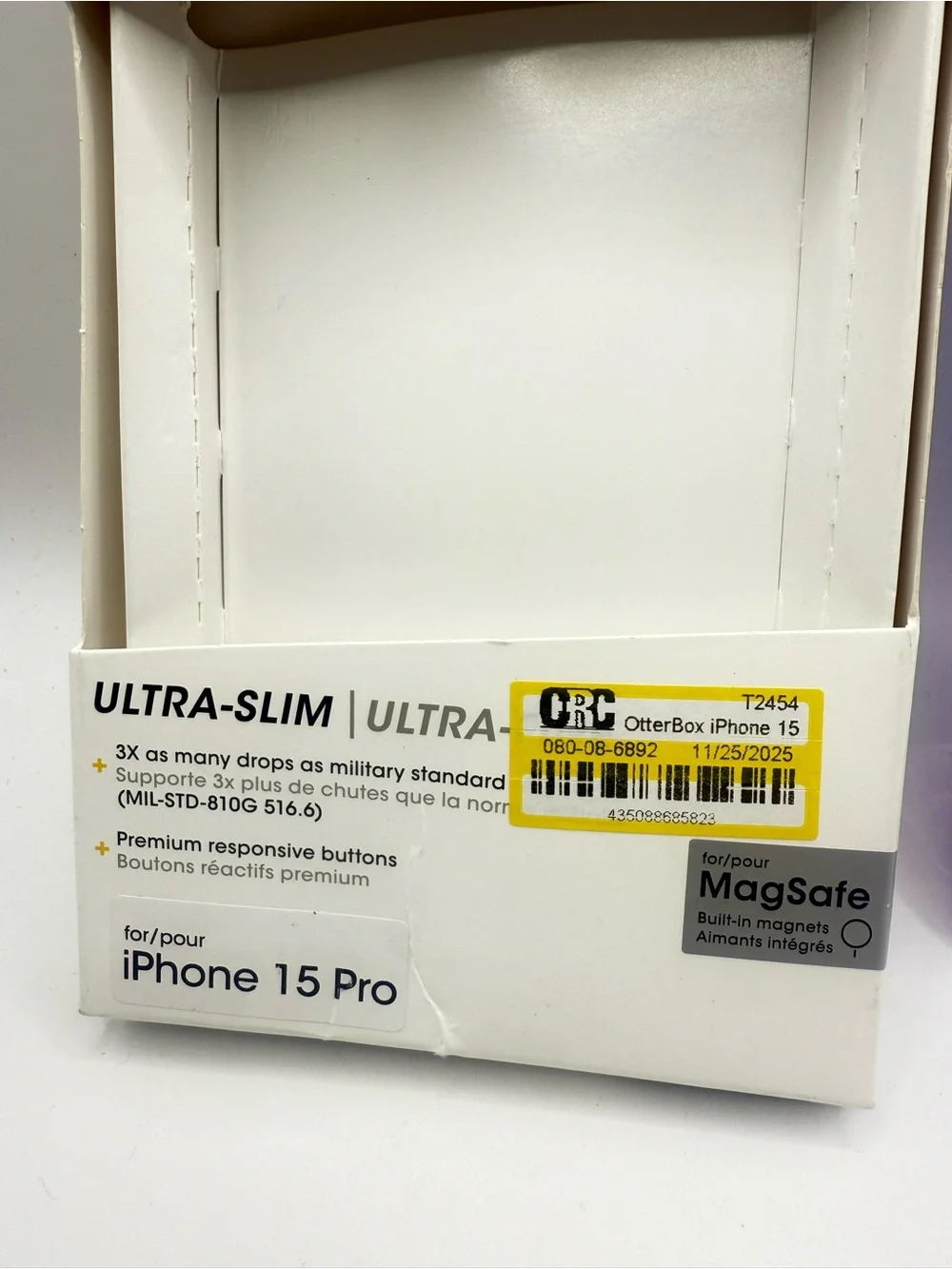 OtterBox Symmetry Series Purple Translucent iPhone 15 Pro Case with MagSafe